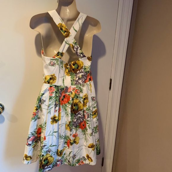 Miss Sixty M60 Floral Dress Small Retro Pinup Vintage 1950s Poppies Flower - Picture 3 of 8